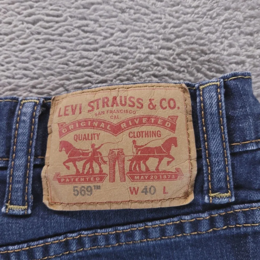 Levis 569‎ Jean Shorts Mens 40 Blue Denim Relaxed Bermuda 11